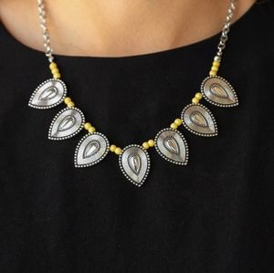 Yellow Paparazzi Necklace Set